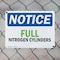Signmission Full Nitrogen Cylinders OSHA Notice Sign, Plastic, 10in W x 7in L, 2PK OS-2PACK-NS-P-710-L-15738 - alternate 3